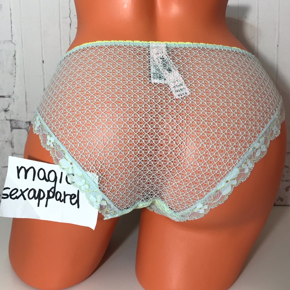 VS Dream Angel Turquoise & Yellow Lace Panty - NEW
